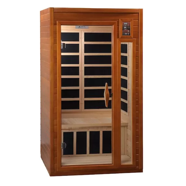 Dynamic Barcelona 1-2-Person Low EMF FAR Infrared Sauna (Canadian Hemlock) 2 Dynamic Barcelona 1-2-Person Low EMF FAR Infrared Sauna (Canadian Hemlock) - Image 2