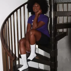 Lasso Performance Compression Socks - Crew 25 Lasso Performance Compression Socks - Crew -Professional Fitness Equipment Store LassoPerformanceCompressionSocks WhiteCrewDetails5