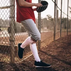 Lasso Performance Compression Socks - Over The Calf Sock -Professional Fitness Equipment Store LassoPerformanceCompressionSocks WhiteOverTheCalfSockDetails1