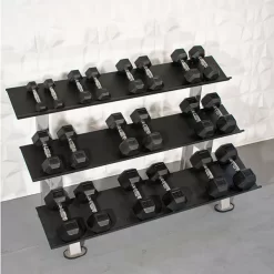 Muscle D Fitness Rubber Hex Dumbbell Sets