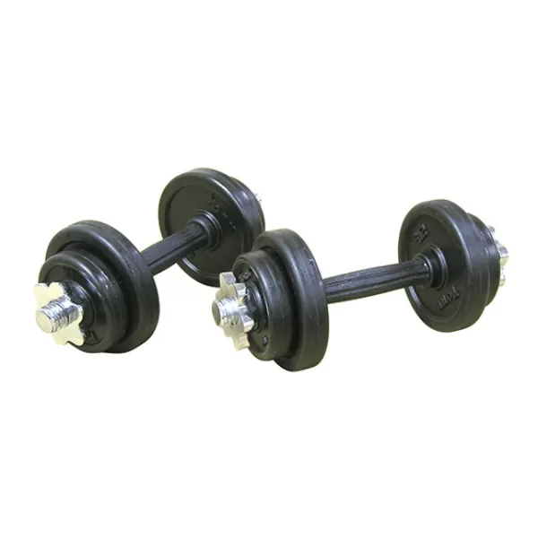 22 Lb Rubber Adjustable SL Dumbbell Set