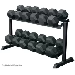 York Barbell 2 Tier Pro-Hex Dumbbell Rack