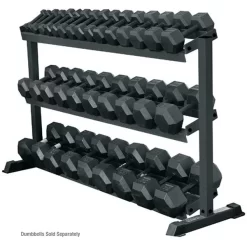 York Barbell 3 Tier Pro-Hex Dumbbell Rack