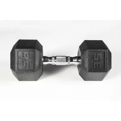 York Barbell 5-50lb Premium PVC Hex Dumbbell Set - Chrome Ergo Handle -Professional Fitness Equipment Store YorkBarbell5 50lbPremiumPVCHexDumbbellSet35lbs