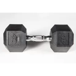 York Barbell 5-50lb Premium PVC Hex Dumbbell Set - Chrome Ergo Handle -Professional Fitness Equipment Store YorkBarbell5 50lbPremiumPVCHexDumbbellSet40lbs
