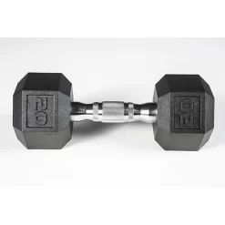 York Barbell 5-50lb Premium PVC Hex Dumbbell Set - Chrome Ergo Handle -Professional Fitness Equipment Store YorkBarbell5 50lbPremiumPVCHexDumbbellSetl20lbs