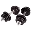 York Barbell Black Cast Iron Adjustable S/L Dumbbell Set