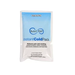 Relief Pak Instant Cold Pack - Case Of 12 -Professional Fitness Equipment Store relief pak instant cold compress 4x6 front